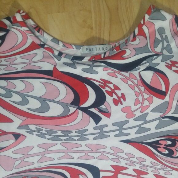 Vintage Paitano Abstract Pattern Long Sleeve Shirt - Picture 2 of 6